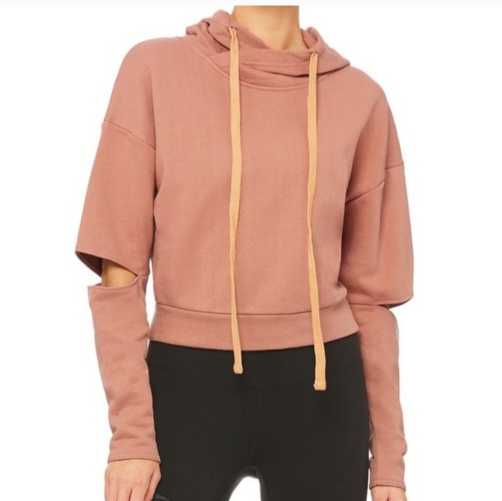 ALO Yoga Peak Cut Out Hoodie Sweatshirt